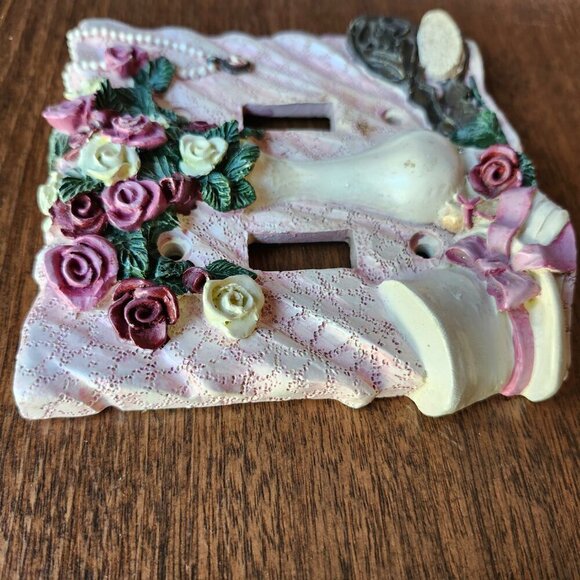 LOVELY Vintage Wall Switch Plate Cover Victorian Dressing Room Look - Picture 3 of 5